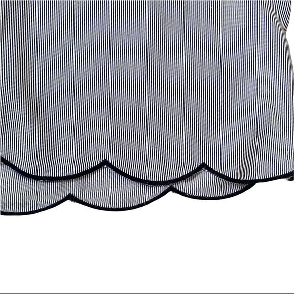NWT Belle Vere Bell Sleeve Stripe Blouse Size small Blue/White - Picture 4 of 6